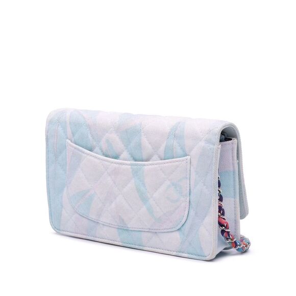 Chanel Cc Quilted Canvas Jungle Jeans Wallet On Chain - Picture 2 of 10